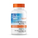 Doctor's Best Natural Vitamin K2 MK7 Ergänzung für Männer und Frauen - Knochen Gesundheitsunterstützung, 100 mcg Vitamin K-2 MK-7 Kapseln mit MenaQ7, Calcium Support, Non GMO, Vegan - 60 Veg Caps