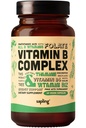 sapling Vegan Vitamin B Complex - Ganze Nahrungsmischung mit essentiellen B Vitaminen B1, B2, B3, B5, B6, B7, Folate, B12-60 Caps