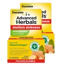 Aus den Erbauern von Dramamine, Advanced Herbals, Non-Drowsy, Motion Sickness Relief, Made with Natural Ginger, 18 Count, 2 Pack