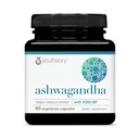 Youtheory Ashwagandha - 1.000 mg - Energie, Schlaf, Stress & Cortisol Support Supplement - Adaptogene Kräutermischung mit Bio KSM-66 Ashwagandha & Ginger - 60 vegetarische Kapseln (30-Tage Versorgung)