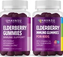 Familie Elderberry Gummis mit Zink und Vitamin C Kräuterergänzungsmittel Wirkstoff für Potent Antioxidans Unterstützung Immune Defense (Erwachsene und Kinder)