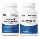 Düngung für Männer und BeweglichkeitBoost Combo, Pränatale Vitamine und männliche Fruchtbarkeitsergänzung zur Unterstützung von Graf und Beweglichkeit mit L-Carnitin, CoQ10, Zink und mehr, 150 Kapseln, 1 Monat Versorgung