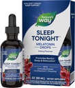 Nature's Way Sleep Tonight Melatonin Tropfen mit L-Theanin, Non-Habit Forming Support*, 2 Oz, Kirsche Flavor