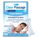 Nasal Strips Medium, Klar, 50 ct | Funktioniert sofort Schlaf zu verbessern, Snoring zu reduzieren, und Nasal Congestion wegen Kälte und Allergien zu lindern