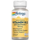 SOLARAY Triple Strength Vitamin K-2 als MK-7, 150 mcg | Herz & Knochen Gesundheit, Vascular Function Support | 30ct