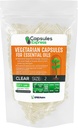 XPRS Nutra Größe 2 Leere Vegan Kapseln - 100 Count klar Veggie Kapseln für die meisten ätherischen Öle - Leere Gemüse Pillen für ätherische Öle - DIY Füllung