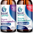 Wellness LABSRX Mullein Blatt Tropfen für Lungen, 2 Fl. Oz - Ashwagandha Tropfen 2000mg