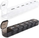 Große Wöchentliche Pille Organizer 2 Pack, täglich Vitamin Case Box 7 Tag mit XL Compartment,Travel Friendly Medicine Organizer für Cod Liver Oil Supplements