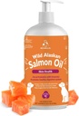 Wild Alaskan Lachsöl für Hunde & Katzen, Omega-3 Fish Oil Supplement mit EPA & DHA, Unterstützung Hautgesundheit, Shiny Coat, Strong Joint & Allergy Relief - Pump Bottle 16oz