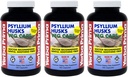 Yerba Prima Psyllium Husks Veg Caps - 180 Count (Pack von 3) - Vegan, Non-GMO, Glutenfrei, Colon Cleanser, Tägliche Faserergänzung für Gut Health & Regularity