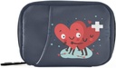 Naanle Pill Organizer Herz mit Kreuz Pille Box 7 Tage Pille Case Tasche Travel Pill Organizer Tasche mit Reißverschluss Tragbare Wöchentliche Tasche Kompakte Größe für Vitamin Supplement Halter
