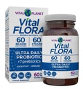 Vital Planet - Vital Flora Ultra Daily Probiotic 60 Billion CFU, Diverse Strains, Organic Prebiotics, Immununterstützung, Bloating Relief, Digestive Health Probiotics für Frauen und Männer 60 Kapseln