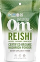 OM MUSHROOM SUPERFOOD Reishi Bio Pilzpulver, 3,5 Unze, 50 Portionen, Adaptogen, Stress & Immununterstützung, Superfood Pilzergänzung