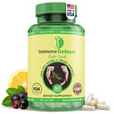 Immununterstützungsergänzung - Natural & Organic Immune Boosters für Erwachsene - Immununterstützung mit Vitamin C & Vitamin D, Knoblauch, Ingwer, Zitronen, Elderberry, Selenium & Zink - 60 Kapseln