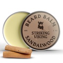 Striking Viking Bart Balm für Herren - Lassen Sie in Bart Conditioner - Styling Balm Hergestellt mit natürlich abgeleiteten Bart Butter, Argan & Jojoba Öle (2 Unze (Pack von 1), Sandelholz)