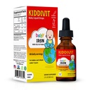 Kiddivit Baby Iron Liquid Drops mit Vitamin B12 & Folate – Gentle Iron Support Supplement – 60 Tägliche Servierungen, Inulin Fortified Prebiotic Fiber – Zuckerfrei, Glutenfrei, Vegetarisch, 2oz