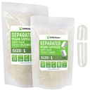 XPRS Nutra Vegan Größe 1 Getrennte Kapseln - 1000 Count Clear Premium Leer Kapseln Getrennt in Taschen - Pillen 1 für DIY Ergänzung Füllung