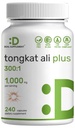 Tongkat Ali-Extrakt 300:1 mit Horny Tor Weed 1.100mg – Indonesisch Longjack Eurycoma Longifolia Root – Extra Stärke Kräuterergänzung für Energie