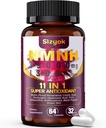 NMNH-Ergänzung (Dihydronicotinamid Mononukleotid) 600mg,NAD Ergänzung mit Resveratrol, CoQ10, Biotin & Hyaluronsäure | Unterstützung Cellular Energy, Metabolism & Skin Wellness, 64 Kapseln