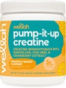 Wellah Creatine für Frauen (50 Servierungen, Ananas Mango) - Kreatin Monohydrat mit Dandelion & Cranberry Extract