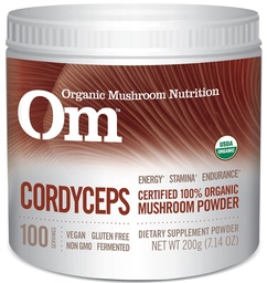 Om Bio Pilz Superfood Pulver, Cordyceps, 100 Servierungen, Energie- und Endurance-Supplement, 7.05 Unze (Pack von 1)