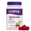 Natrol 5mg Melatonin Gummis, Schlafunterstützung für Erwachsene, Melatonin Ergänzungen zum Schlafen, 140 Erdbeer-Flavored Gummis, 70 Tage Versorgung