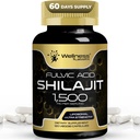 Himalayan Shilajit für Herren - 1500mg Shilajit Kapseln für Männer, reine Shilajeet für Frauen mit natürlicher Belegung Fulvic Acid - Shilajet für verbesserte Energie und Immununterstützung - 120 Count (Pack von 1)