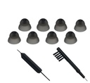 Hörgerät Ohr Dome Reinigungswerkzeuge Hörgerät Schließen Dome für Resound Sure Fit Style RIC RITE und Open Fit BTE Hörgerät mit Bürstenreiniger (S Size 8PCS)