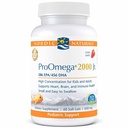 Nordic Naturals ProOmega 2000 Jr., Strawberry Flavor - 60 Soft Gels - 1120 mg Omega-3 - Ultra Potent Fish Oil - EPA & DHA - Fördert Gehirn, Herz & Immungesundheit - Non-GMO - 30 Portionen