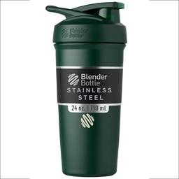 BlenderBottle Sport Insulated Stainless Steel Shaker Bottle mit Wire Whisk, 24-Ounce, Forest – Protein Shakes & Hydration für Athleten & Fitness Enthusiasten, Easy Mixing, hält Getränke kalt, Lockable Lid