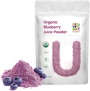 UNLEASH'D ORGANIC Organic Blueberry Juice Powder 16 oz 100% reine natürliche grüne Nahrung, reich an Antioxidantien und Vitaminen, hilft Verdauung und fördert Immunfunktion