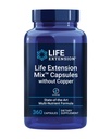 Life Extension MixTM Kapseln ohne Kupfer, hohe Potenz, Fortgeschrittenes Vitamin, Mineral, Frucht- und Gemüseformel, Vitamin B, C, D, E, für Ganzkörpergesundheit, Gesundes Altern, Glutenfrei, 360 Kapseln