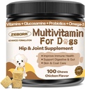 Dog Multivitamin mit Mineralien für Gesamtgesundheit - Hunde-Vitamine und Ergänzungen mit Glucosamin, Probiotika für Welpen & Senior Dogs mit Mineralien - Omega 3 Fischöl für Haut & Coat - 100 Chews