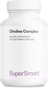 Supersmart - Choline Complex (gemalt & hohe Festigkeit) - mit Choline Bitartrate, GPC Choline & CDP Choline - High Potency Choline Supplements | Non-GMO & Gluten Free - 60 Vegetarische Kapseln