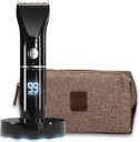 Der Bart Club Trimmer für Männer mit Reisetasche - Elektrische Akku wiederaufladbare Bart &amp; Haar Trimmer - High Power 7000 RPM - 8 Farbführungen 45 einzigartige Trim Längen - Travel Lock
