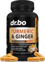 Kurkuma Curcumin mit BioPerine & Ginger Supplement - 1950mg Bio Dimer und Curcumin BioPerine Schwarz Pfeffer Pillen - Kurkuma und Ingwer Supplement 60 Kapseln