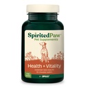 Spirited Paw Gesundheit + Vitalität für Hunde - Tierergänzung für Immunsystem, Mantel, Leber Gesundheit &amp; mehr - Hund multifunktionale Unterstützung mit Choline, Kalzium, Zink, & Vitamine D und A - 90 Kaubare Wafer