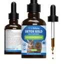 Pet Wellbeing Detox Gold für Katzen - Gentle Detoxification & Elimination Support, Immunsystem Care, Nettle, Blessed Thistle, Burdock Root - Veterinarian-Formulierte Kräuterergänzung 2 oz (59 ml)