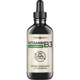 Flüssiges Vitamin B3 (als Niacinamid) Ergänzung - Nicht-Flüssig-Form von Niacin - Schnelle Absorption - Günstig Niacin Tropfen für Frauen und Männer - 4 oz (120ml)