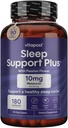 Schlafunterstützung Plus Melatonin & Botanicals, um einen gesunden Schlafzyklus zu unterstützen, mit Gefühlen der Ruhe und Entspannung für eine große Nachtschlaf. 180 Kapseln
