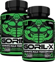 Testosteron-Booster-Ergänzung für Männer - Goril X Workout Male Enhancing Pills 1000mg - erhöhen Größe, Stärke & Energie - mit Horny Ziegenkraut, Tongkat Ali & Tribulus Terrestris - 60 Kapseln (2pk)