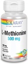 SOLARAY L-Methionin - freie Form Aminosäure - 500 MG (30 Kapseln)