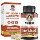Antike Bliss Lion's Mane Supplement (2 Month Supply)- 120 Vegan Mushroom Capsules- Mai unterstützt Psychische Klarheit, Energie & Mai Fokus-Memory & Immune Support Mushroom Supplement