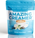 Superfoods Company Amazing Creamer mit Collagen - Keto Creamer-Hyaluronsäure & MCT Öl - Brain Boost & Curbs Cravings - Unterstützt gesunde Haut & Haar - Diät-Friendly [30 Servietten] [Vanilla]