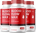 (3 Pack) Blutfluss Max Kapseln, Blutfluss Max Fortgeschrittene Formel Blutunterstützung, maximale Kraftergänzung für gesunde Blutzirkulation, Alle natürlichen Vitamin Pillen für allgemeine Wellness