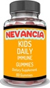 Kinder Tägliche Immungummis mit Elderberry, Vitamin C, Zink, Immununterstützung, Hautgesundheit, Antioxidans Unterstützung, für Kinder, Elderberry Flavor, 60 Gummies