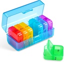 Zoksi Weekly Pill Organizer 2 Mal am Tag, Blau 7 Tage Am Pm Pille Box, Täglich Am Pm Pill Organizer 7 Tage, Tragbare Vitamin Pille Fall, Wöchentliche Pille Box für Fischöle, Vitamin, Ergänzung