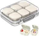 Pill Organizer SOFISO 4/6 Grid Free Assembly Travel Medicine Organizer 10 Day Pill Organizer Portable Pille Box Wasserdichte Pille Fall Tägliche Medikamente Carry Case für Vitamine, Fischöle, Ergänzungen