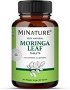Moringa Blatt Tabletten - 90 Tabletten, 1000 mg| von mi Natur | 100% Natürliche Moringa| Antioxidant| Moringa Blatt Pulver | Vitamin C |Vegan | aus Indien